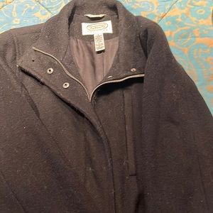 Talbots size 2, petite women’s long jacket, it zippers and buttons